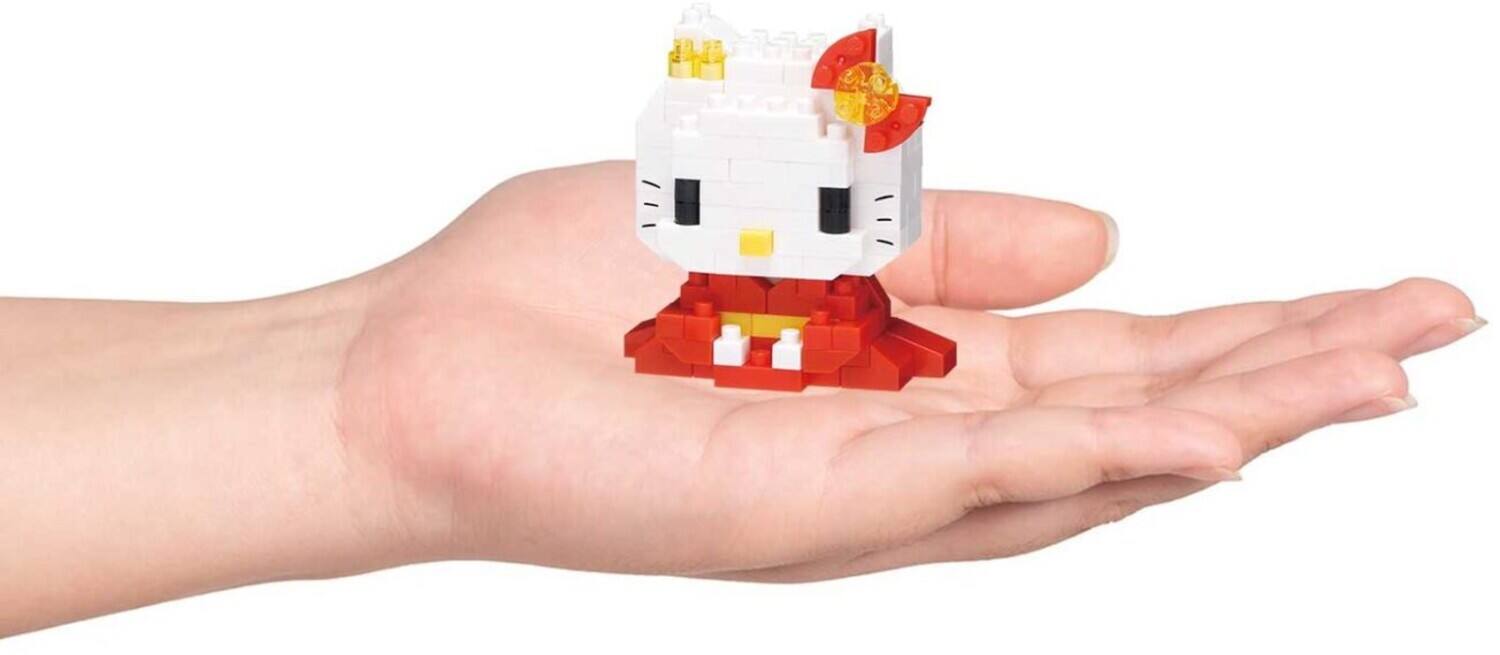 Alt View 2. Bandai - Nanoblock - Sanrio - Character Collection - Hello Kitty (Kimono) Building Kit   - COLLECTIBLES - Multicolor.