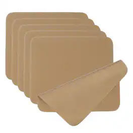 Unique Bargains - Glasses Cleaning Cloth 6.9"x5.7", 6pcs Microfiber Suede Cleaner Cloth for Lens, Eyeglasses, Screens, Phones - Brown