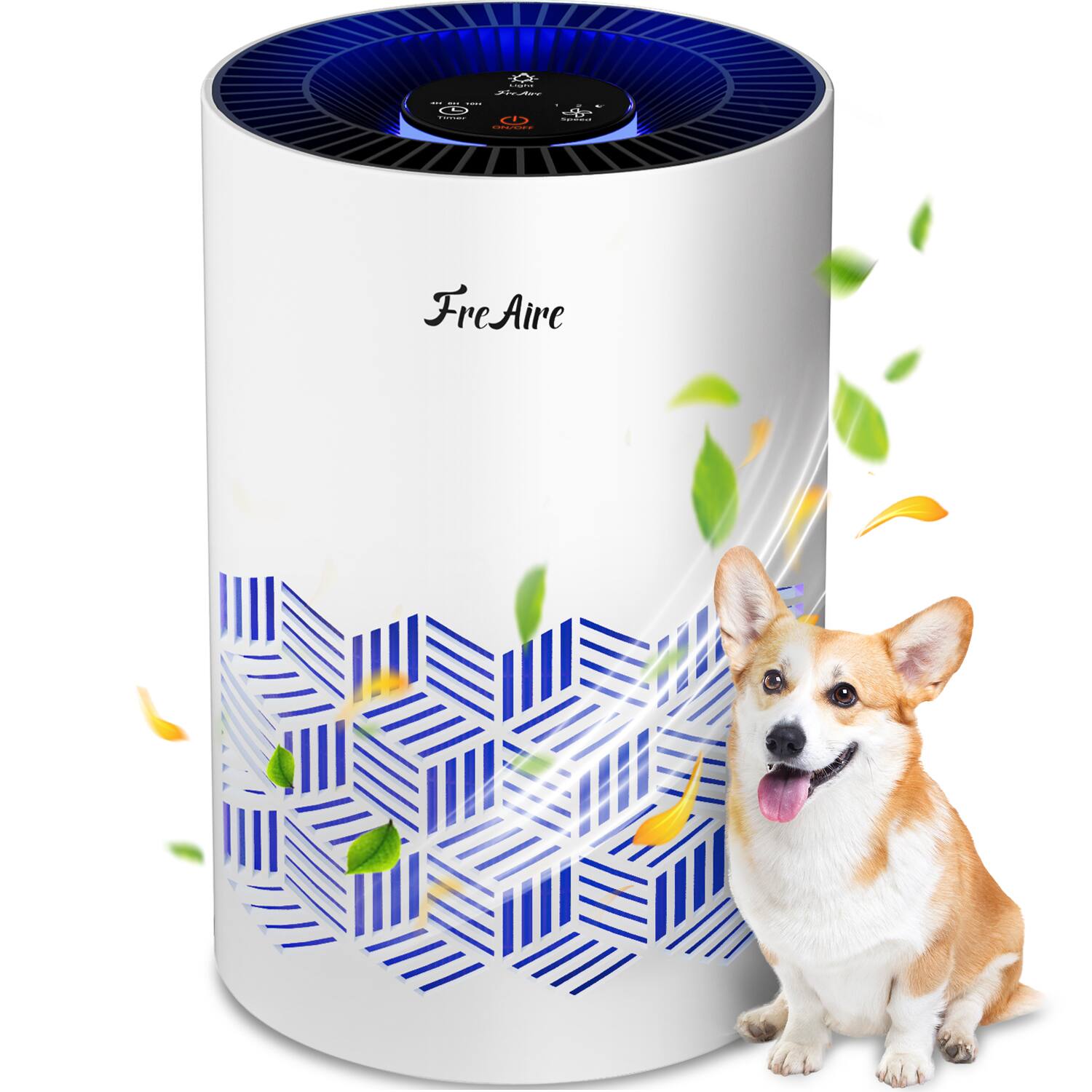 Xenonlab - Air Purifiers for Bedroom Home, Portable Air Purifier with RGB Lights - White