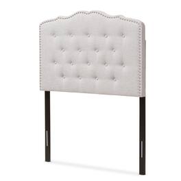 Baxton Studio - Lucy Modern and Contemporary Fabric Twin Size Headboard - Greyish Beige