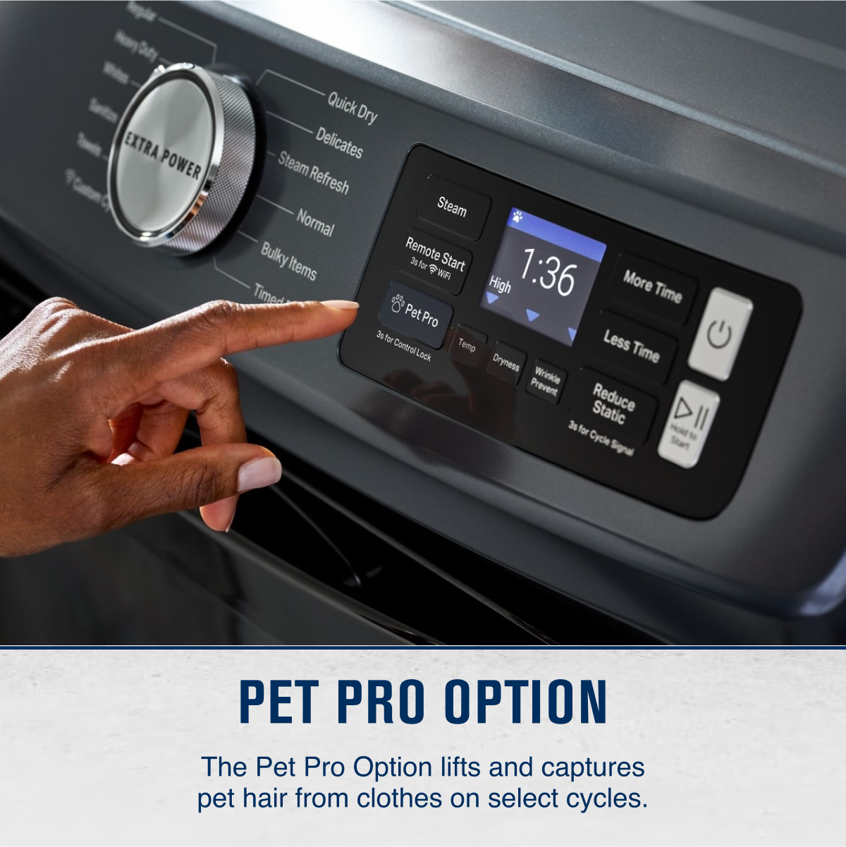 Maytag MED7020RF Maytag - 7.4 Cu. Ft. Smart Electric Dryer with Steam and Pet Pro System - Midnight Steel 4