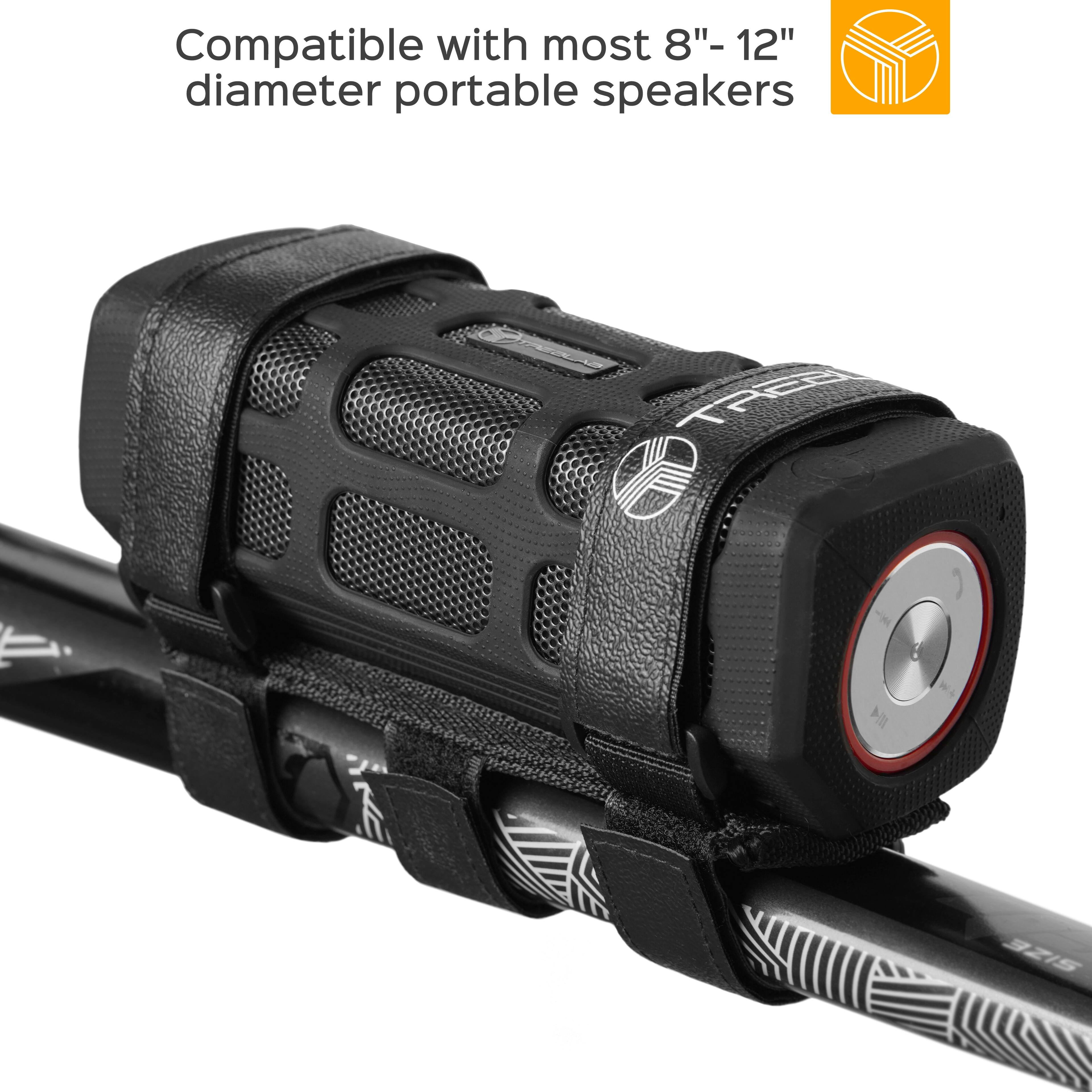 Compatible with most 8"- 12" diameter portable speakers