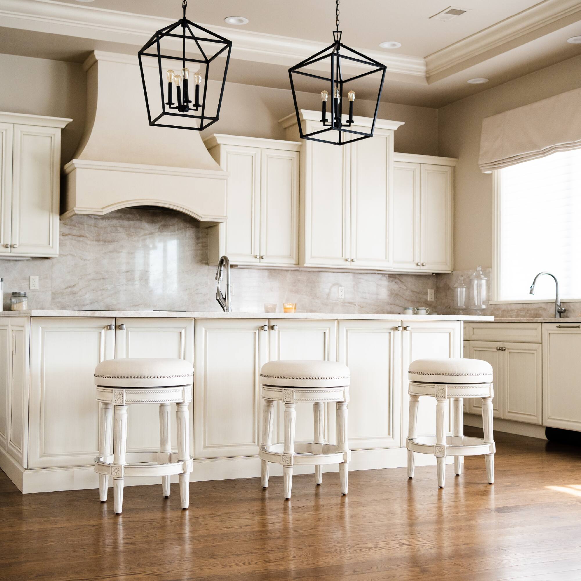 Alt View 4. Maven Lane - 26" Pullman Backless Counter Stool In White Oak Finish With  Fabric Upholstery - White Oak.