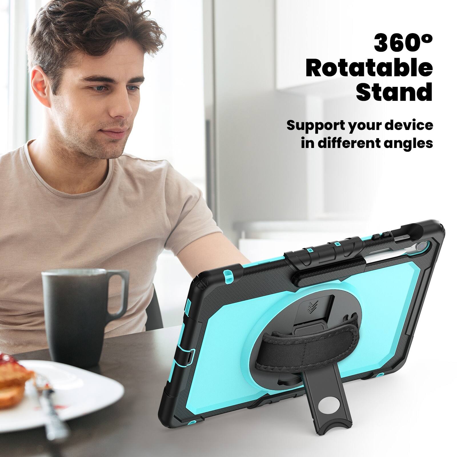 360° Rotatable Stand  
Support your device in different angles