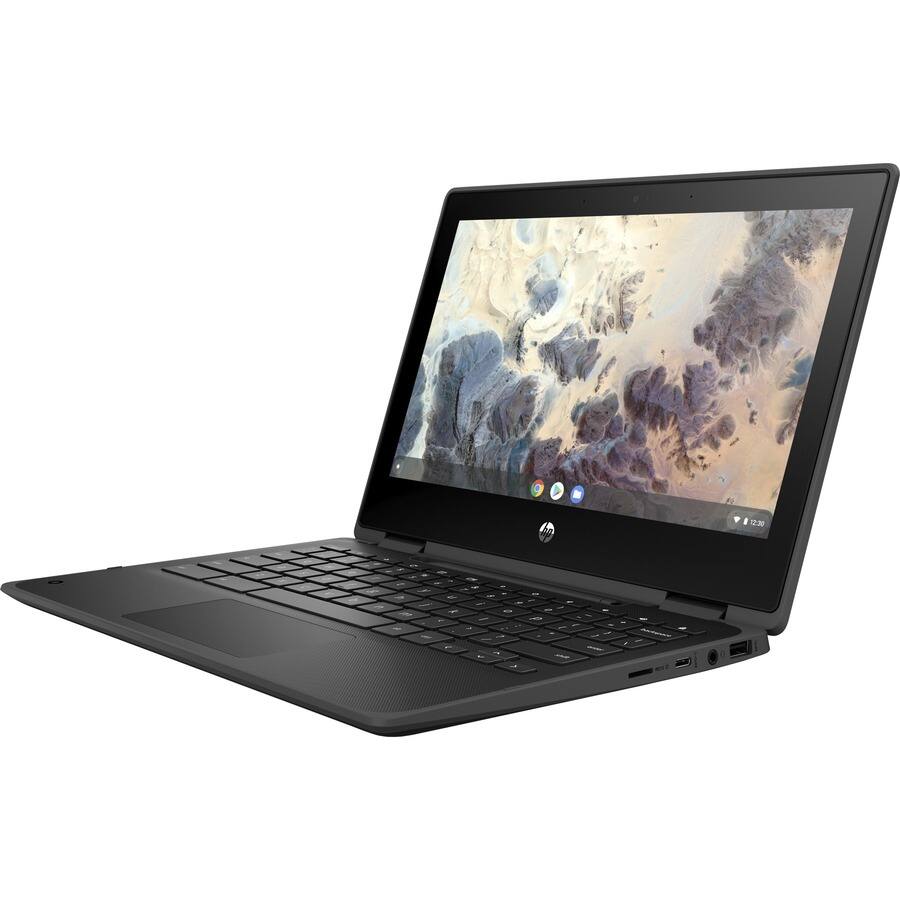 Alt View 5. HP - HP Chromebook x360 11 G4 EE 11.6" Touchscreen - Intel Celeron N5100 - 8 GB - 64 GB Flash Memory - Chrome OS - Silver.