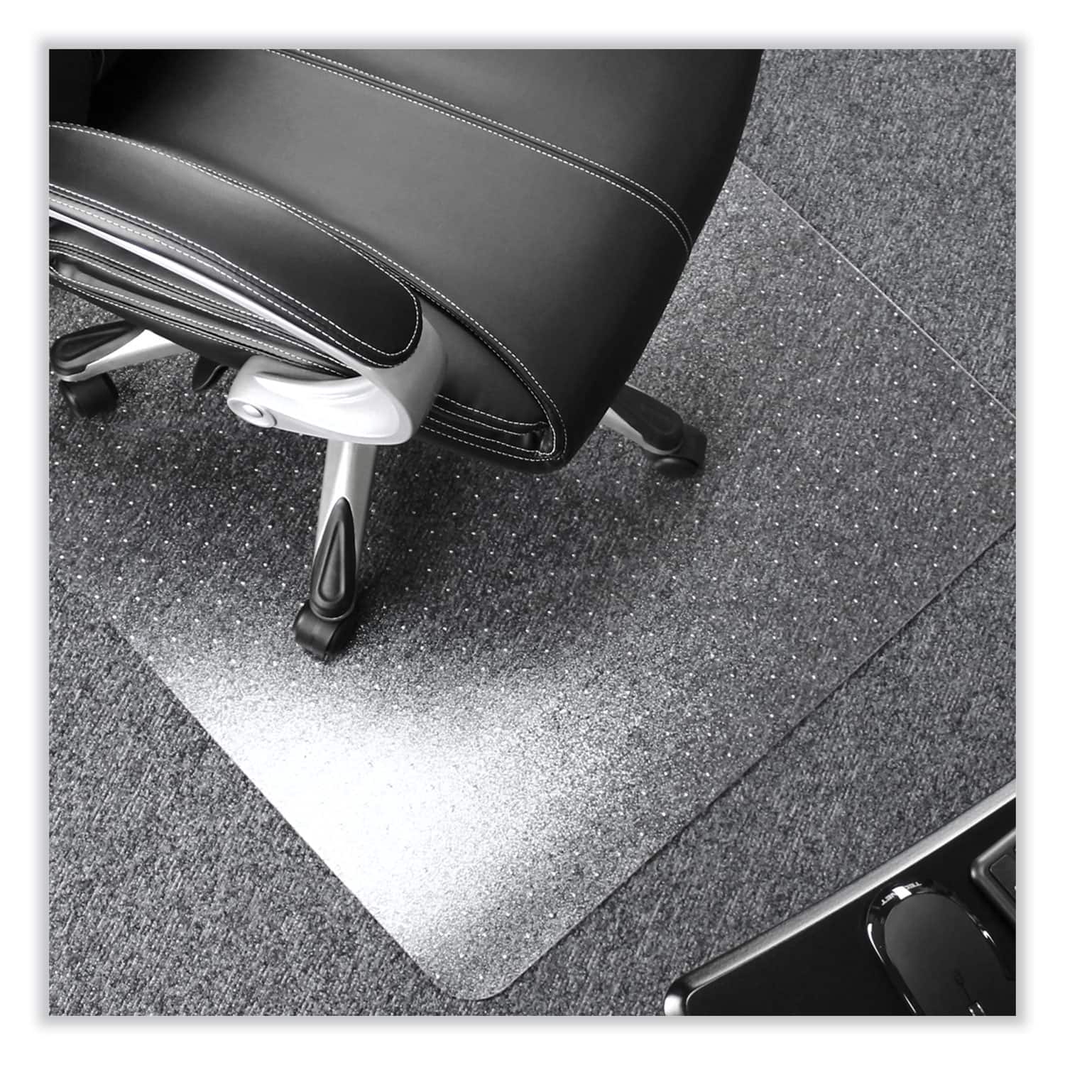 Floortex - Cleartex Ultimat Polycarbonate Chair Mat for High Pile Carpeted Floors, Rectangular, 60" x 48" - Clear