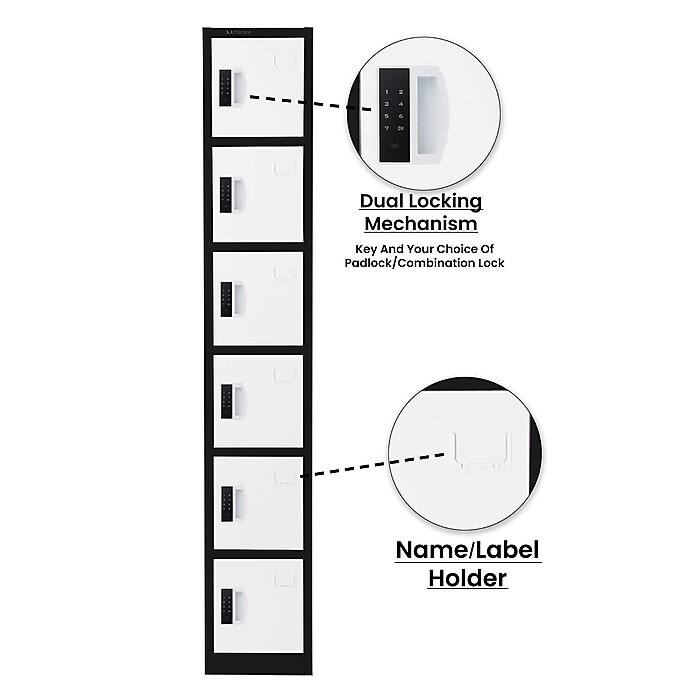 Dual Locking Mechanism: Key And Your Choice Of Padlock/Combination Lock

Name/Label Holder