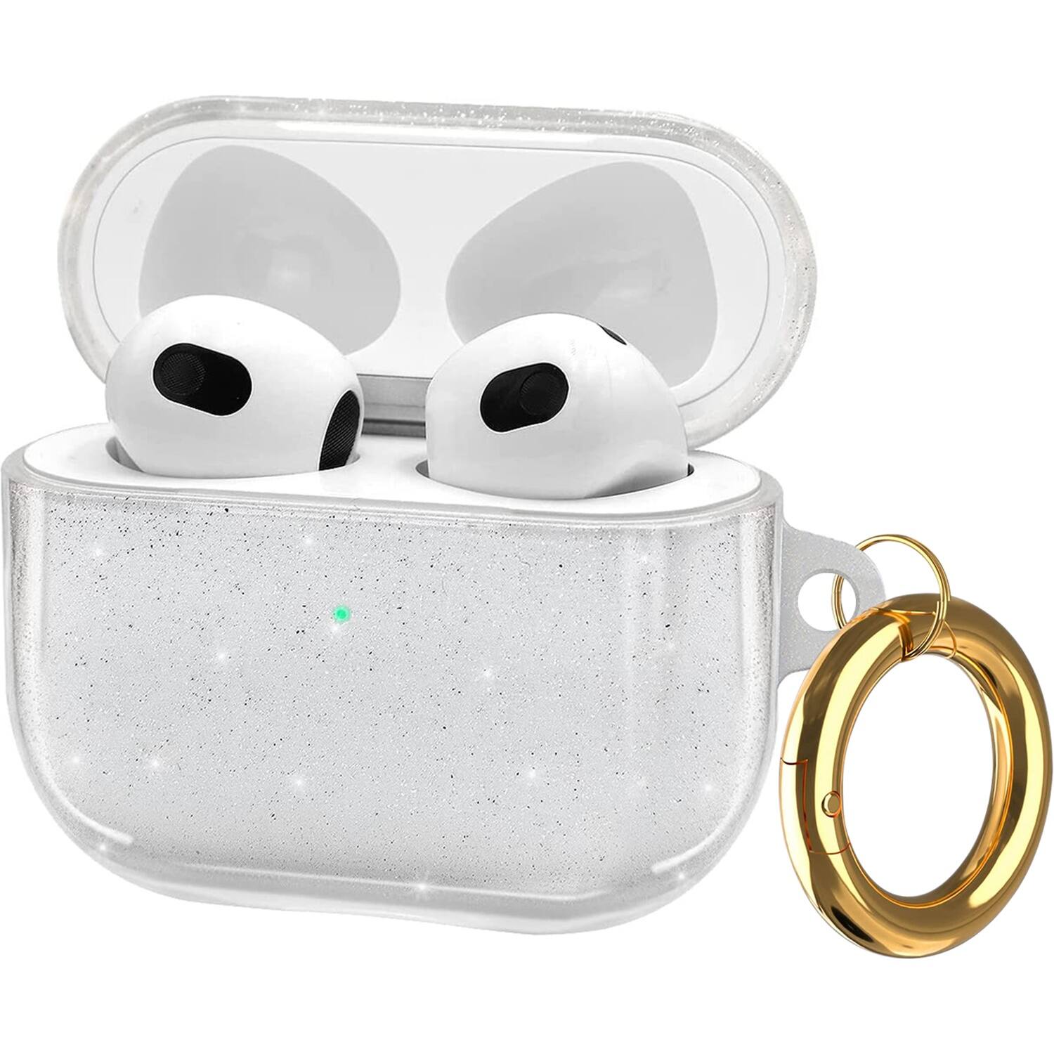 Alt View 12. SaharaCase - Sparkle Series Case for Apple AirPods 3 (3rd Generation) - Clear.