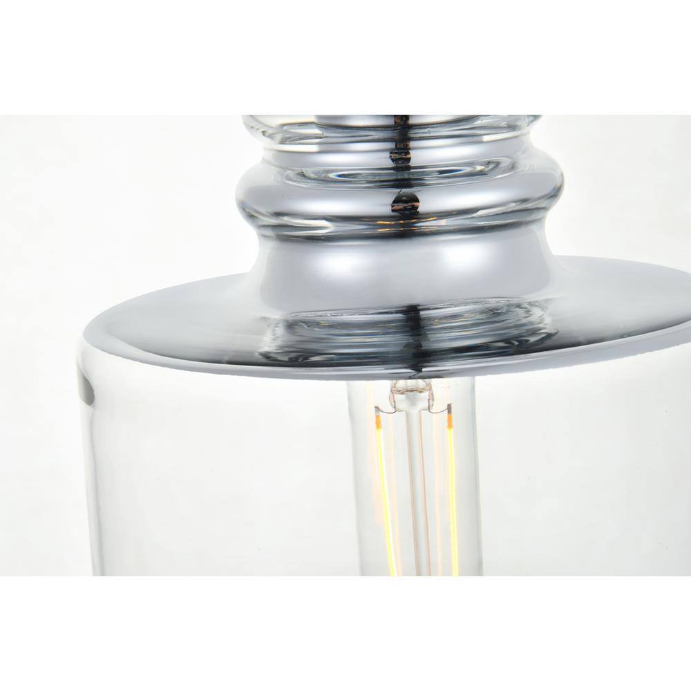Back. Living District - Wiley Collection Flush Mount D10in H8in Lt:4 Chrome Finish - Chrome.