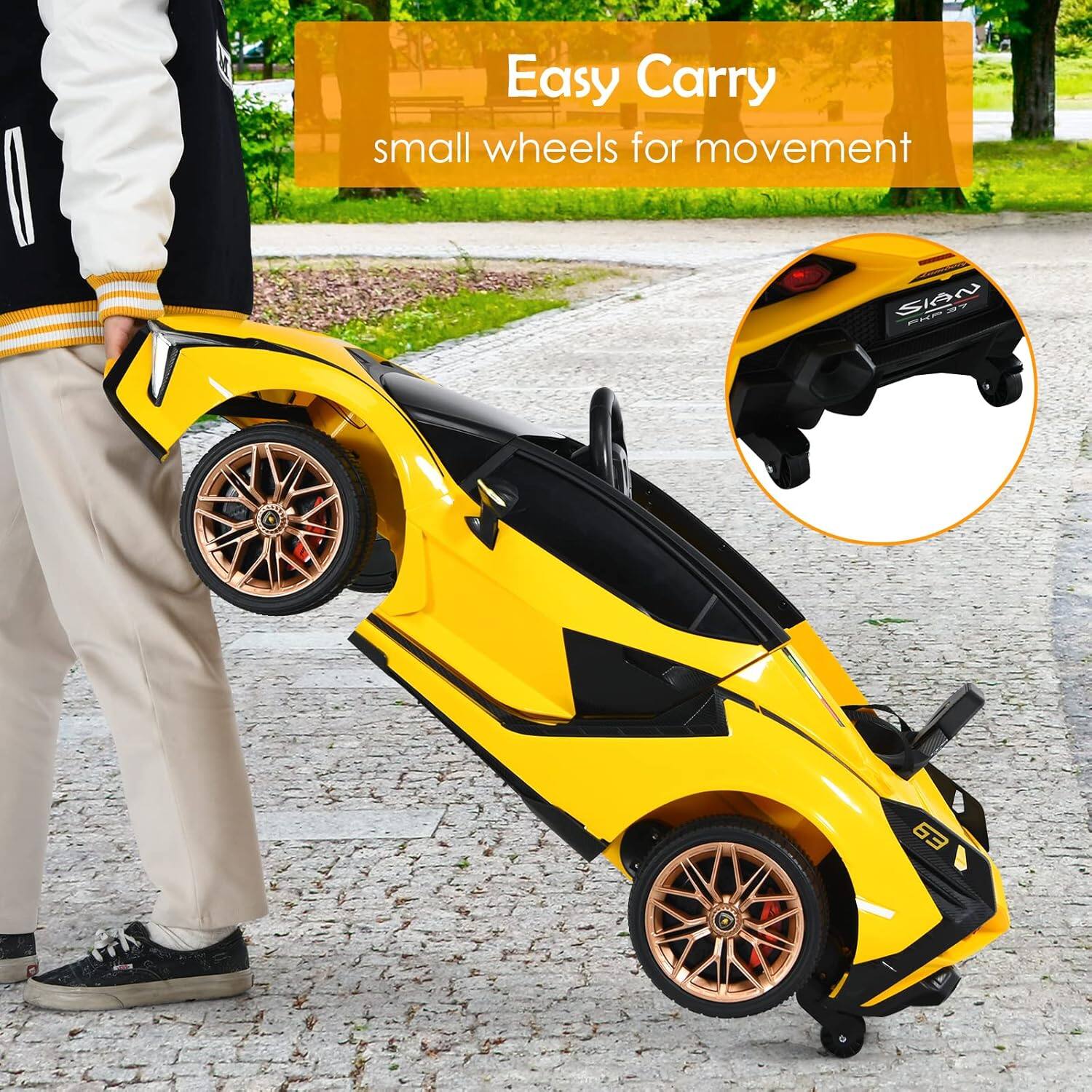Easy Carry
small wheels for movement
