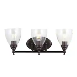 Jonathan Y - Marais 22.5" 3-Light Metal/Glass LED Vanity, Oil Rubbed Bronze - Oil-Rubbed Bronze