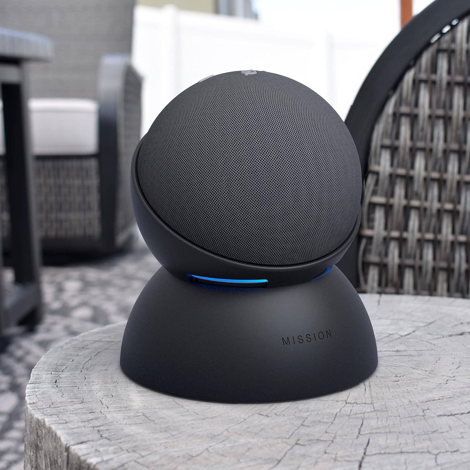 Alt View 1. Amazon - Echo Dot Battery Base for 4th and 5th Gen Echo Dot - Black.