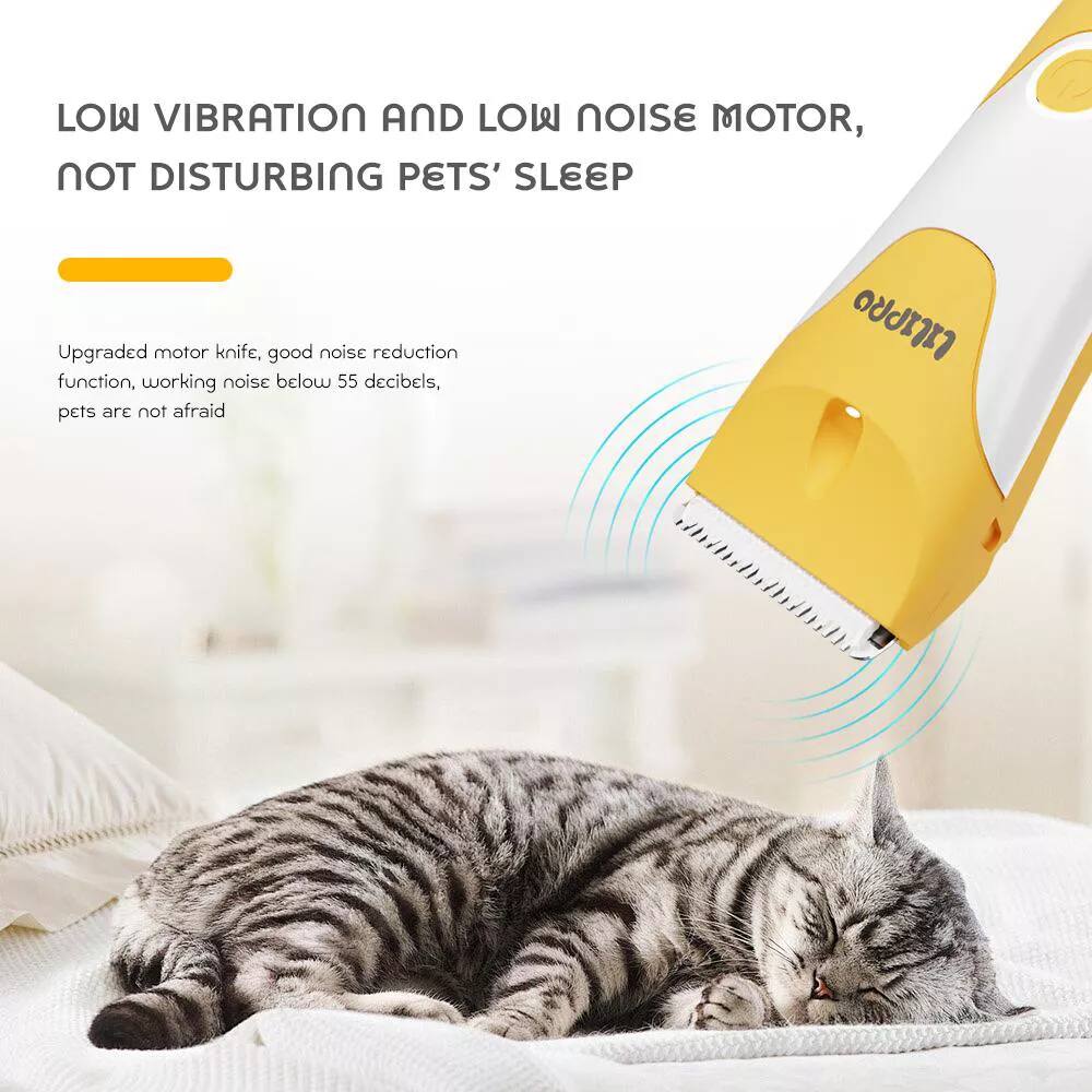 LOW VIBRATION AND LOW NOISE MOTOR, NOT DISTURBING PETS' SLEEP

Upgraded motor knife, good noise reduction function, working noise below 55 decibels, pets are not afraid