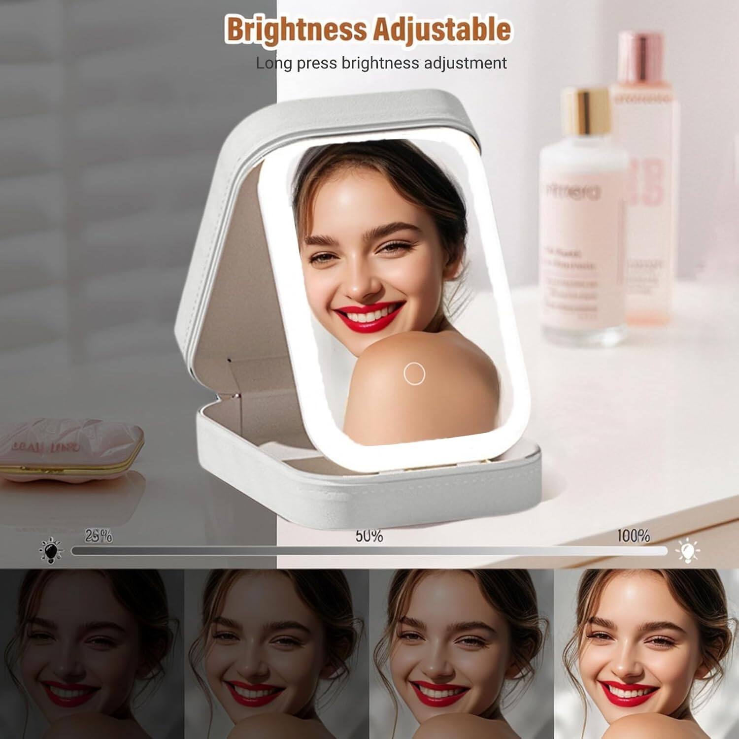 Brightness Adjustable  
Long press brightness adjustment  
25%  
50%  
100%