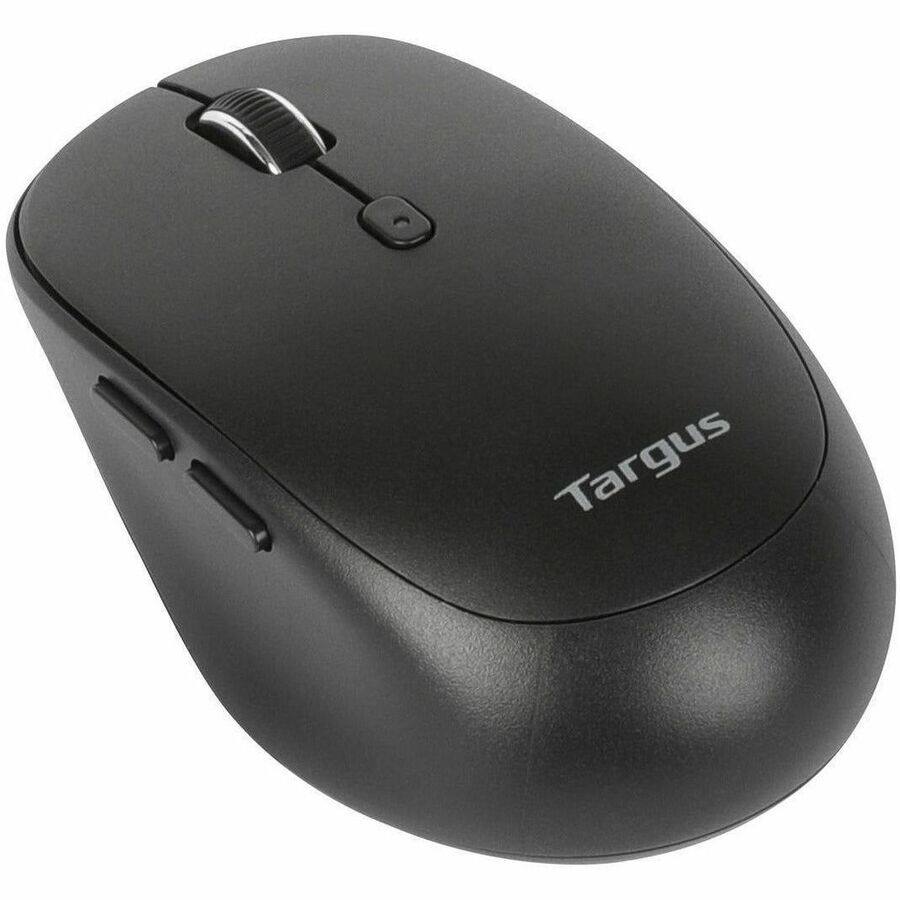 Alt View 3. Targus - Targus Midsize Comfort Multi-Device Antimicrobial Wireless Mouse - Mid Size Mouse - Optical - Wireless - Bluetooth/Radio - Black.