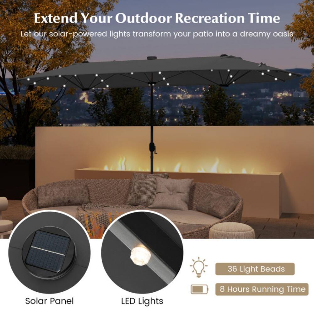 Extend Your Outdoor Recreation Time  
Let our solar-powered lights transform your patio into a dreamy oasis  

- 36 Light Beads  
- 8 Hours Running Time  

Solar Panel  
LED Lights