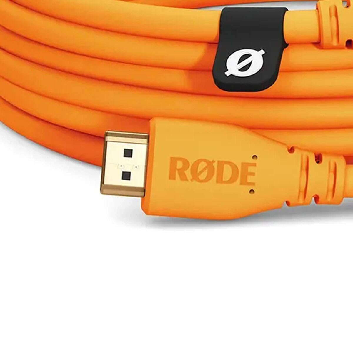 Alt View 3. RODE - Rode Premium High Speed HDMI Cable with Ethernet - Orange, 10'.