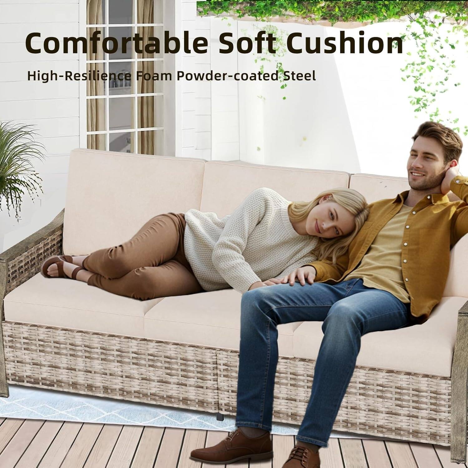 Comfortable Soft Cushion  
High-Resilience Foam Powder-coated Steel