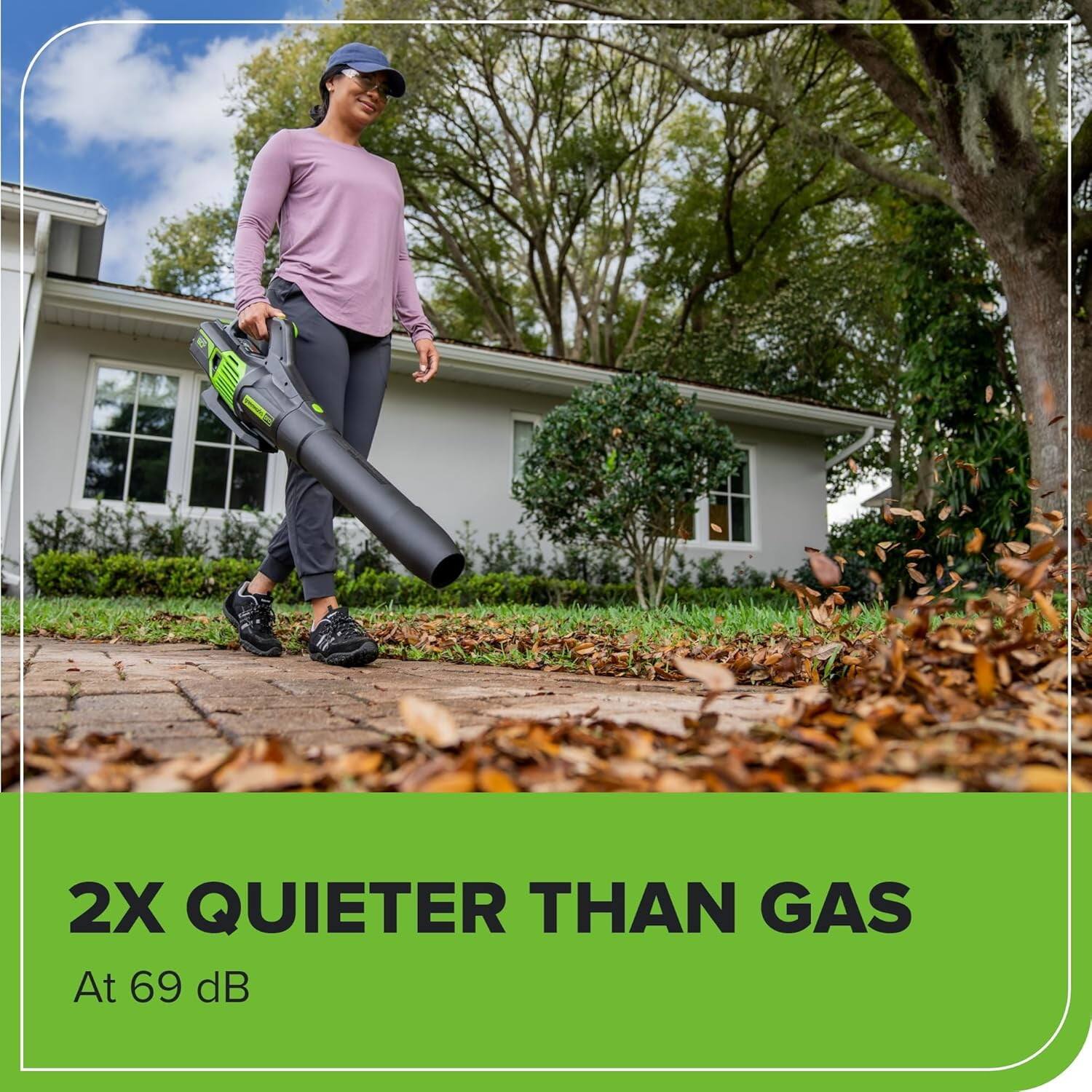 2X QUIETER THAN GAS  
At 69 dB