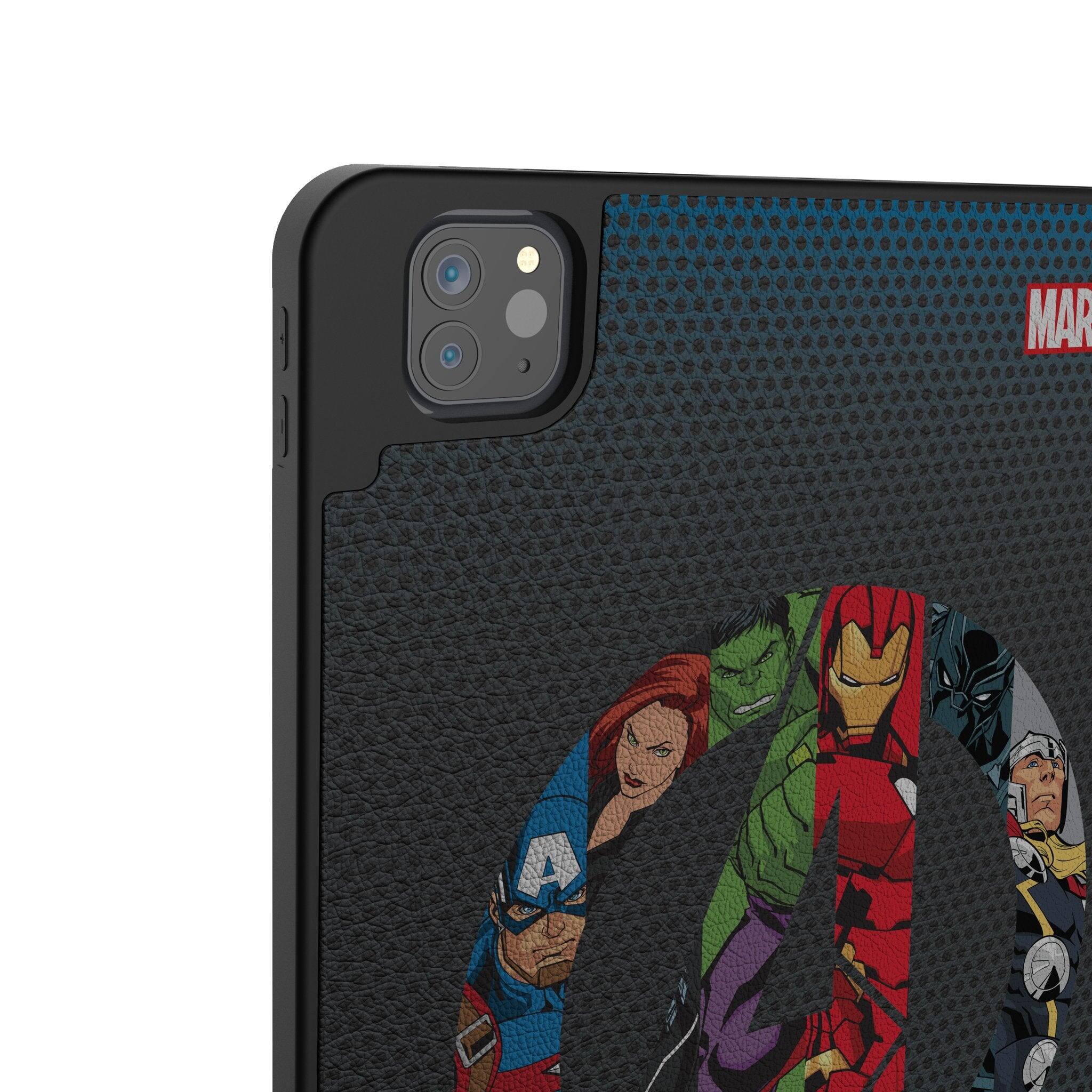 Left. Keyscaper - Marvel Grid Tablet Case - Apple iPad Pro 11in (M4) - Avengers.