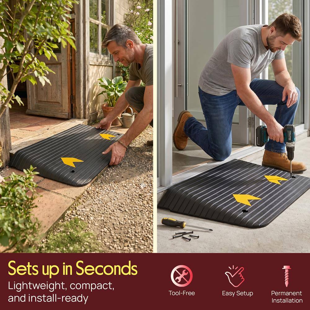 Sets up in Seconds  
Lightweight, compact, and install-ready  
Tool-Free  
Easy Setup  
Permanent Installation