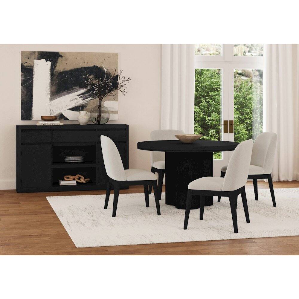 Alt View 1. Picket House Furnishings - Camelot Dining Side Chair in Black - Black.