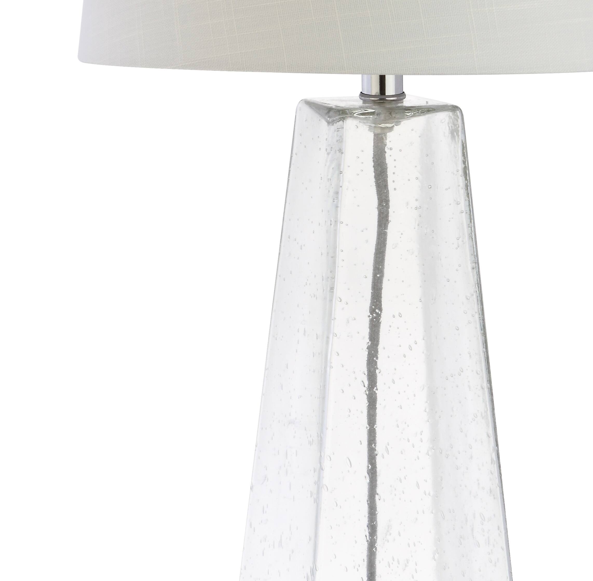Alt View 6. Jonathan Y - Dylan 28.5" Glass LED Table Lamp, Clear - Clear.
