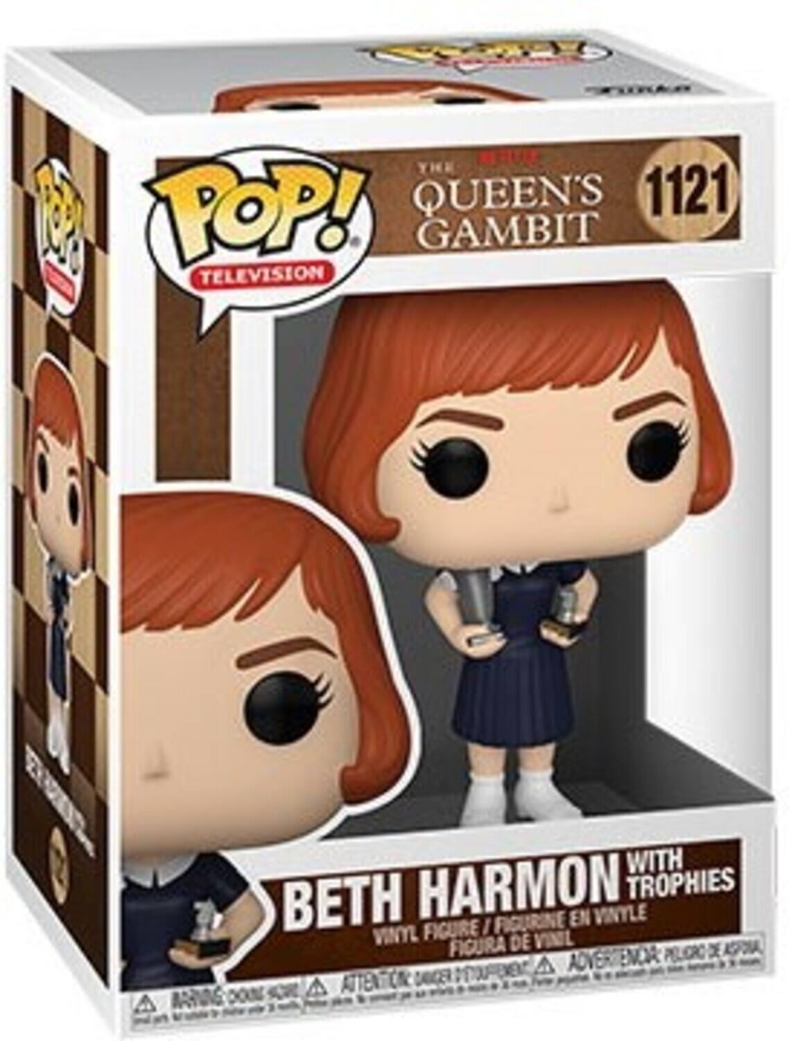 C THE POP! QUEEN'S 1121 GAMBIT TELEVISION BARBIE WITH HARMON TROPHIES BETH FIGURE I FIGURINE EN VINYLE VINYL DE VINIL FIGURA ENOOR PELCKC y KOA MU-DE A ADVERVIENC ATTENTION FOR0
