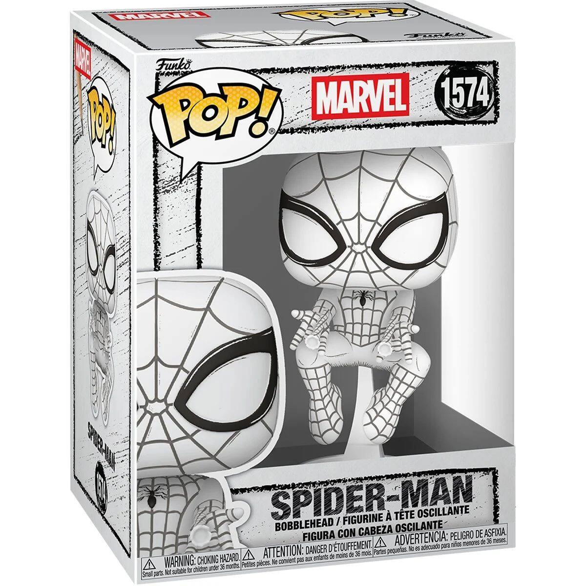 Funko POP! MARVEL 1574 SPIDER-MAN 1 FIGURINE BOBBLEHEAD / FIGURE À TÊTE OSCILLANTE / FIGURA CON CABEZA OSCILANTE / FIGURA CON CABEZA OSCILANTE WARNING: CHOKING HAZARD - ATTENTION: DANGER D'ÉTOUFFEMENT - ADVERTENCIA: PELIGRO DE ASFIXIA - Small parts - Petites pièces - Ne convient pas aux enfants de moins de 36 mois - Not suitable for children under 36 months - No es adecuado para niños menores de 36 meses