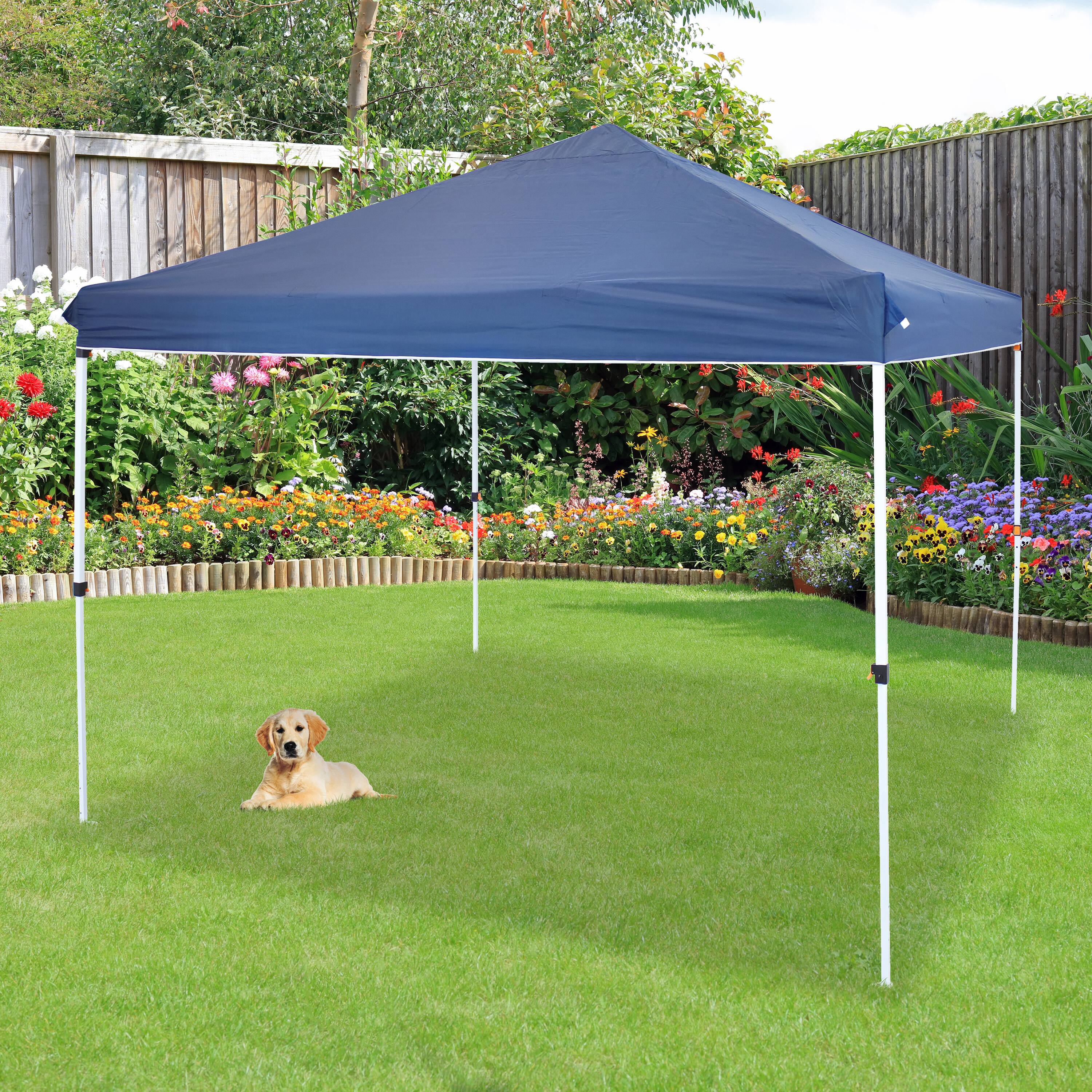 Alt View 8. Sunnydaze - 10x10 ft Oxford Fabric Replacement Pop-Up Canopy Shade Top - Blue.