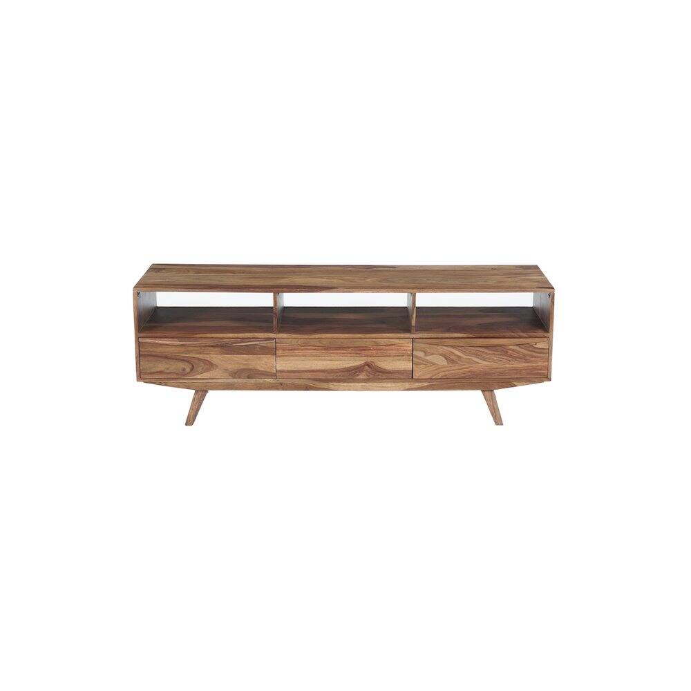Alt View 1. Porter Designs - Porter Designs Fusion Solid Sheesham Wood TV Stand, Light Brown - Brown.
