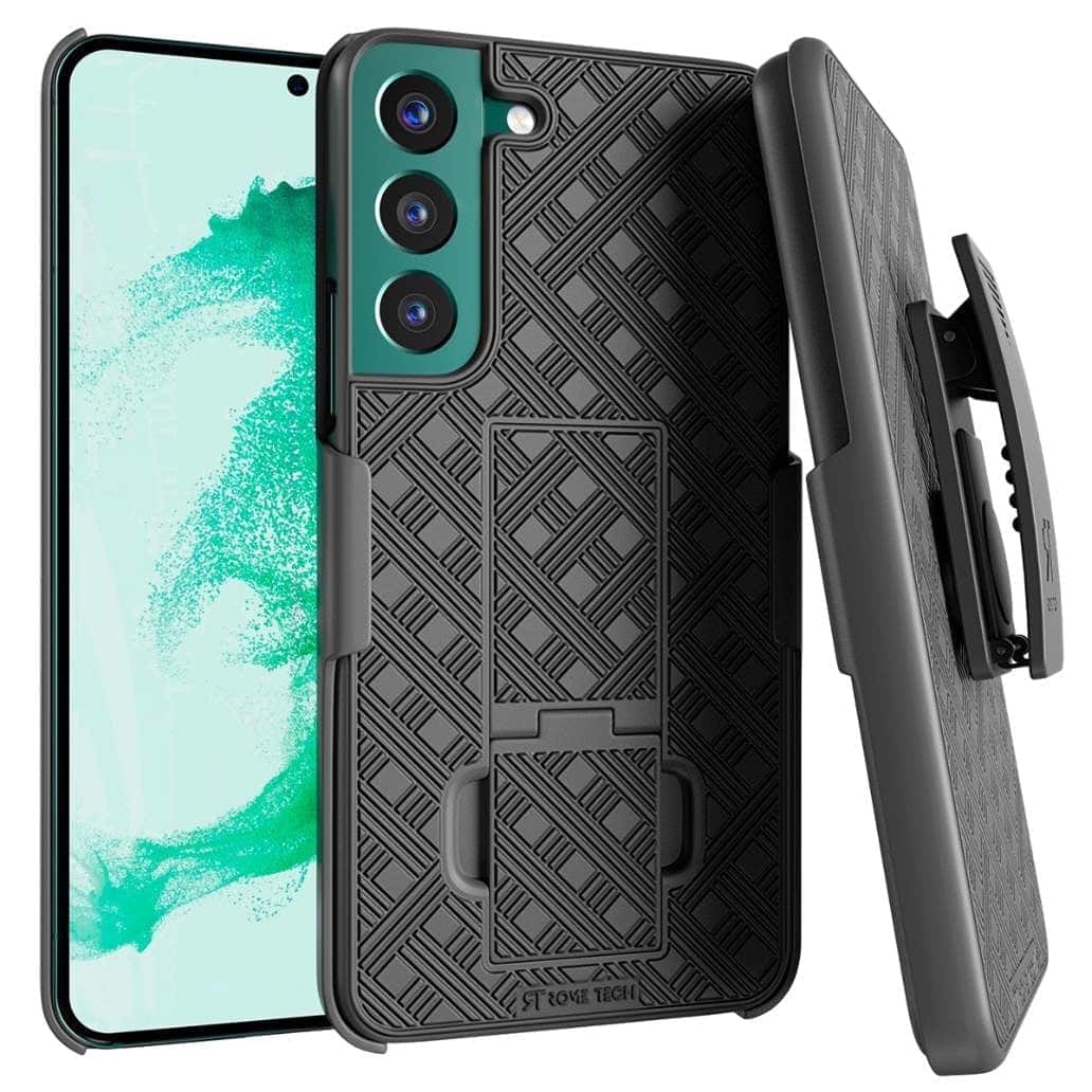 RomeTech - Shell Holster Combo Case for Samsung Galaxy S22+ - Black