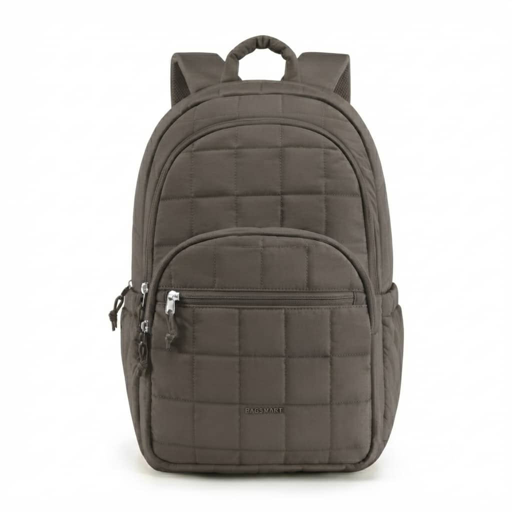 Bagsmart - College Backpack, Lightweight Bookbag with 15.6 inch Laptop Compartment, Fashion Daypack for Casual Work Commuter - Gray price history on PriceWatchPro