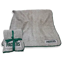 Logo Brands - Green Bay Packers 50" x 60" Frosty Fleece Team Blanket - Multicolor