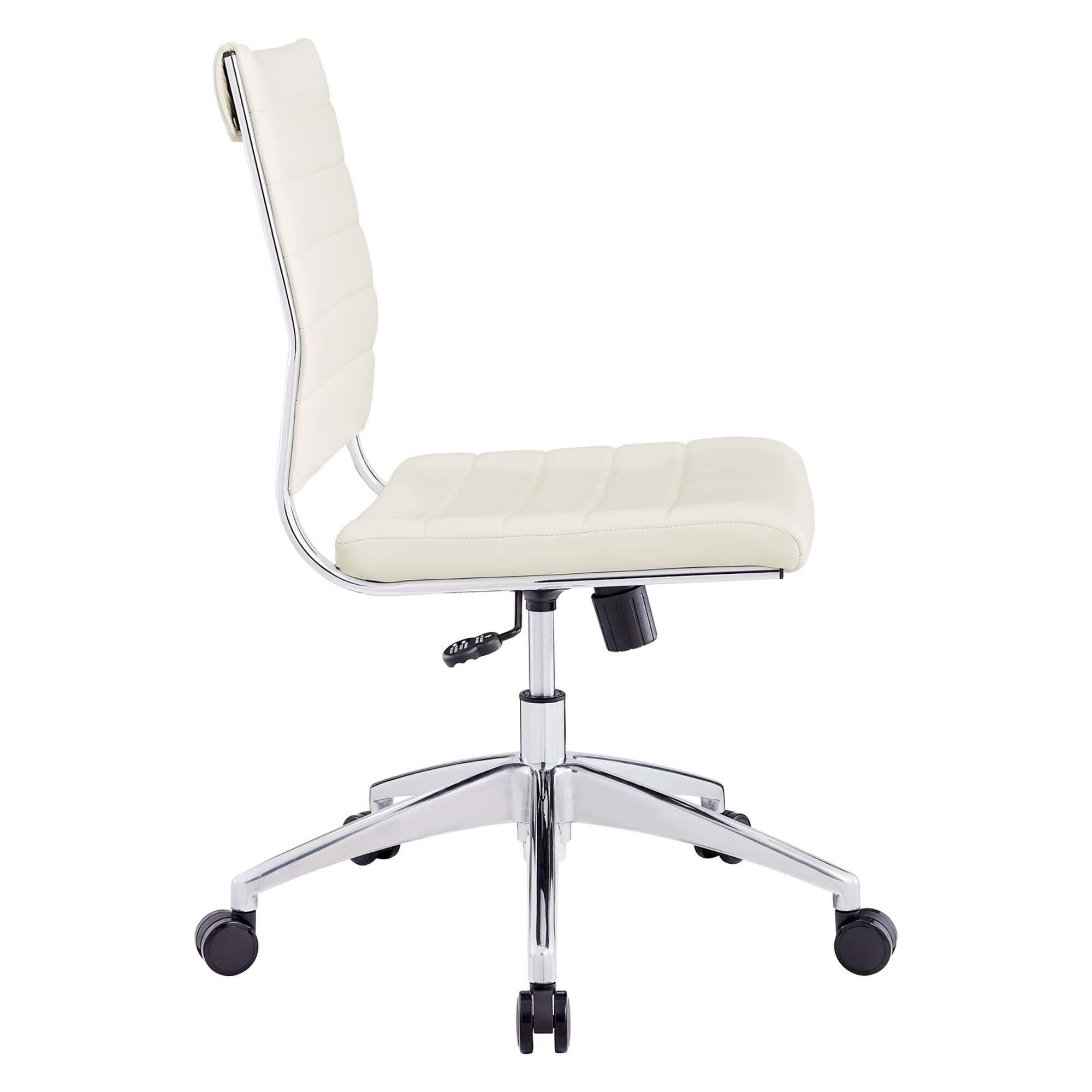 Alt View 1. Modway - Jive Armless Mid Back Office Chair by Modway - White.