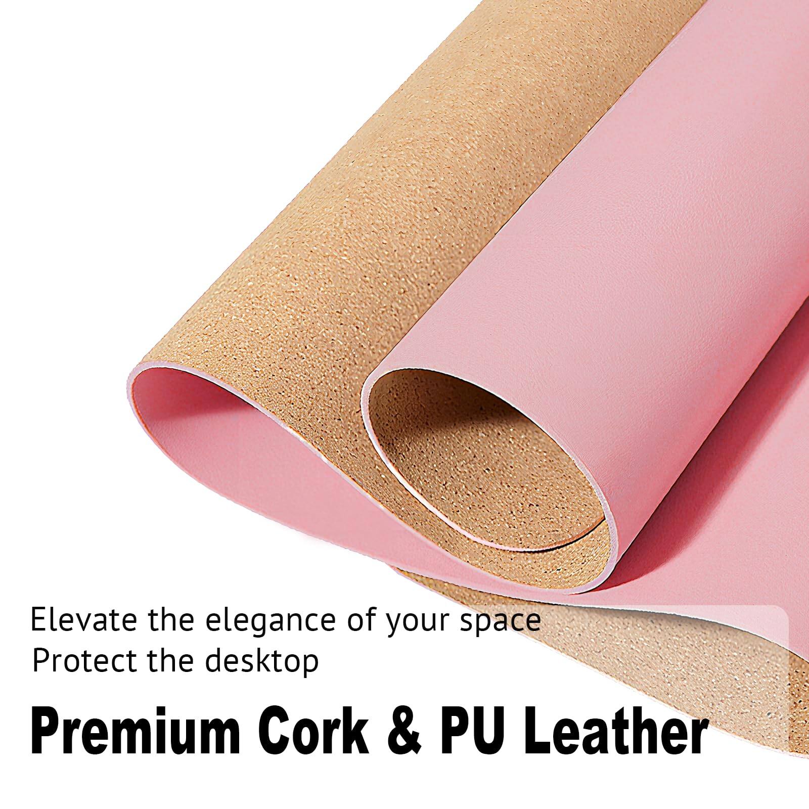 Elevate the elegance of your space  
Protect the desktop  

Premium Cork & PU Leather