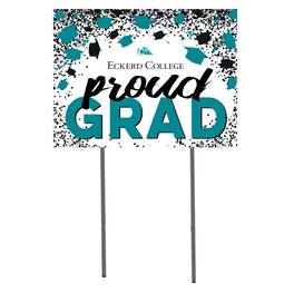 Jardine - Eckerd Tritons 18" x 24" Proud Grad Yard Sign - White