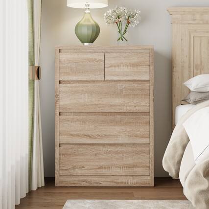 Front. Famapy - Famapy NFC - Locked Nightstand: Hidden Storage & Anti - Tipping Safety - Wooden.