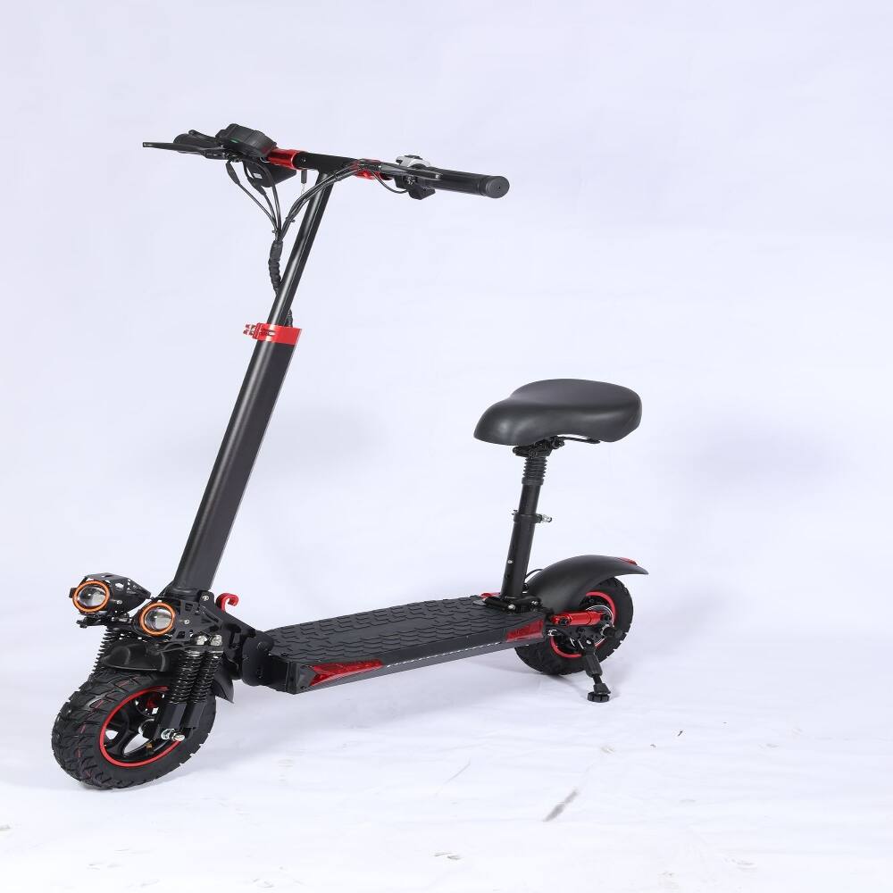 Alt View 6. Loheer - Loheer Adult Folding Electric Scooter 1200W Heavy Duty Fast E-Scooter with 11 Inch Solid Tires and LCD Display - Black.