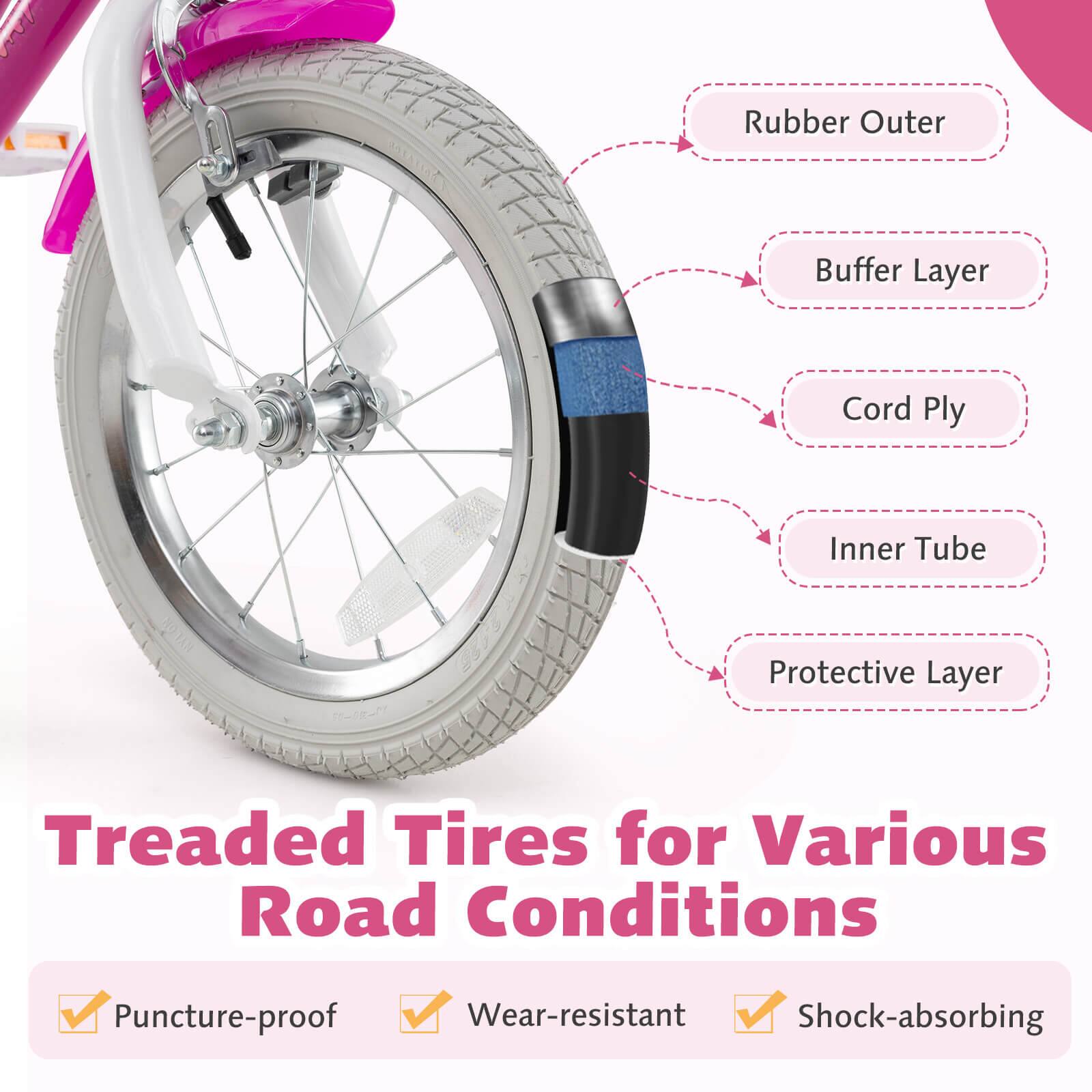 Rubber Outer Buffer Layer Cord Ply Inner Tube A Protective Layer Treaded Tires for Various Road Conditions Puncture-proof Wear-resistant Shock-absorbing