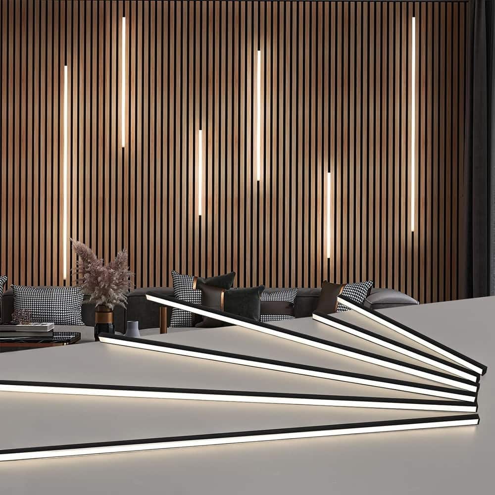 Schertz - 6 Pack Self-Adhesive White LED Lights with Smart Touch Switch, 3000K Warm Light for Wood Slat Wall Panels, Headboards