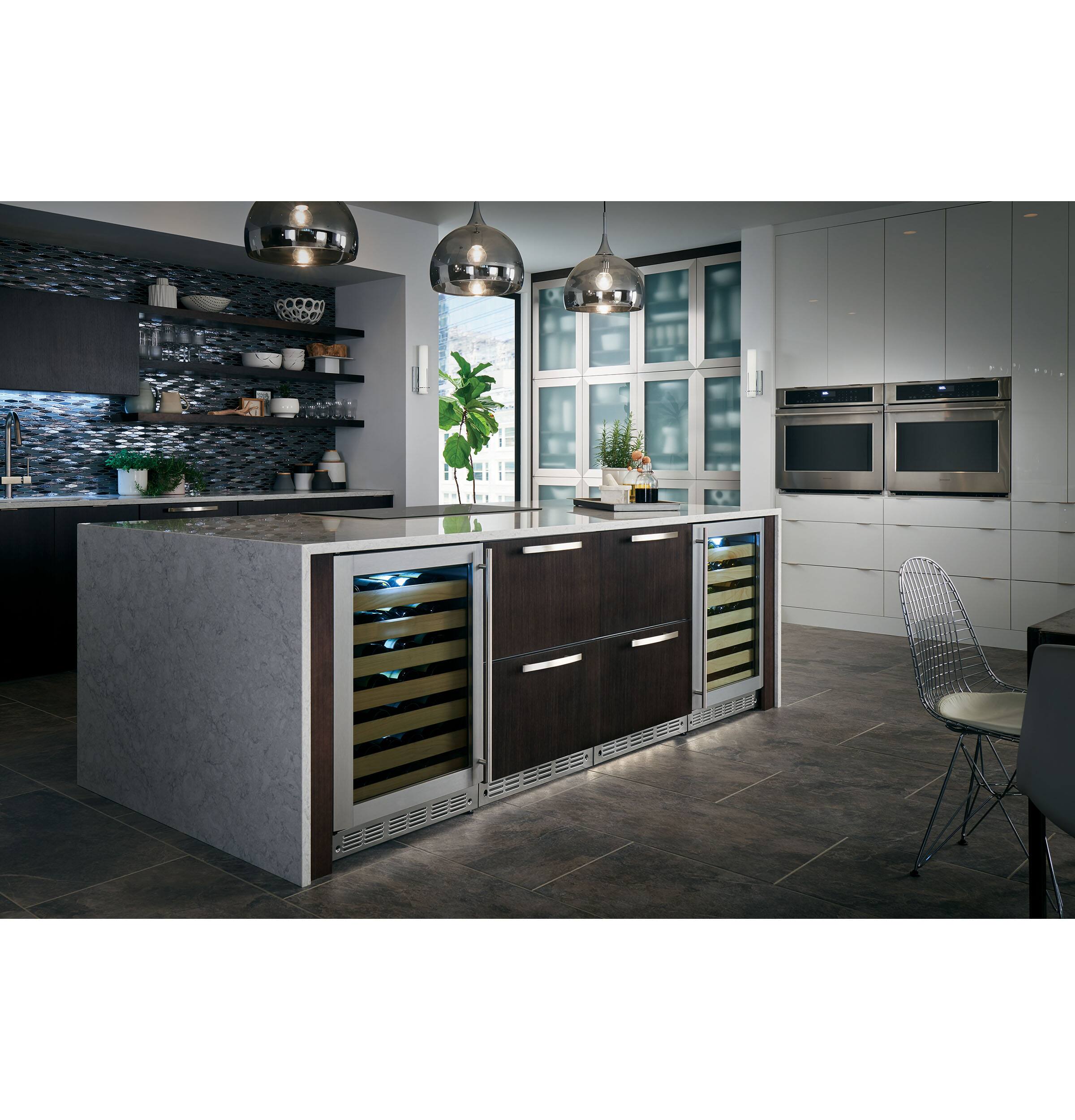 Alt View 30. Monogram - 5.0 Cu.Ft. Built-In Compact Refrigerator with Adjustable Temperature Control - Custom Panel Ready.