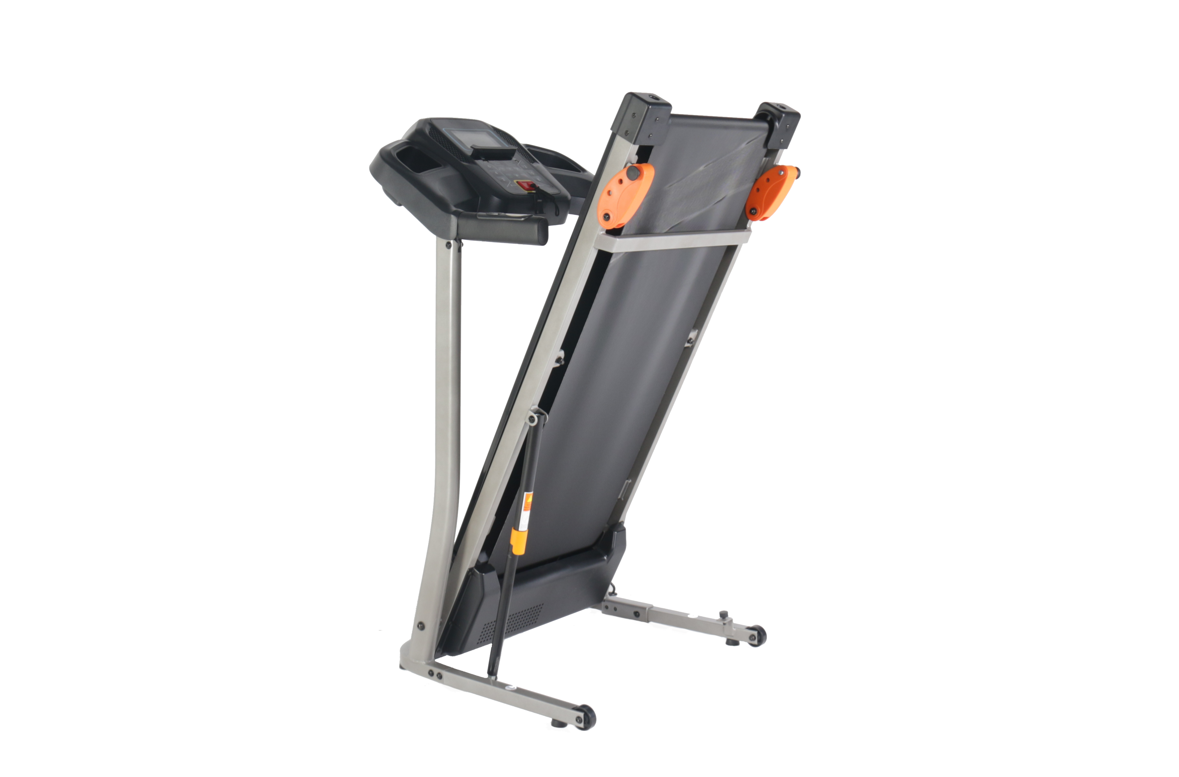 Alt View 2. APRILSOUL - Folding Treadmill 3HP 12KMH LCD 4 Incline Levels 12 Preset Programs Bluetooth Black - Black.