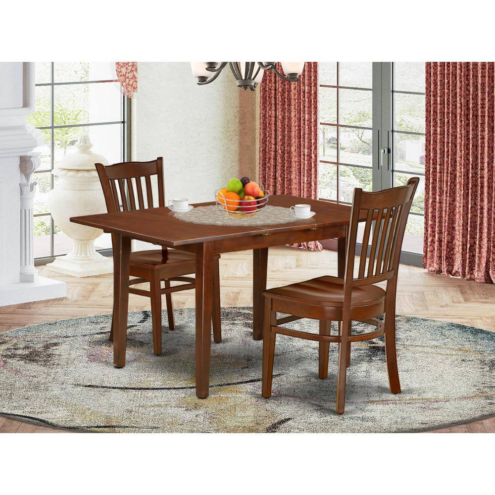 Left. East West Furniture - Dining Room Set Mahogany - Brown.