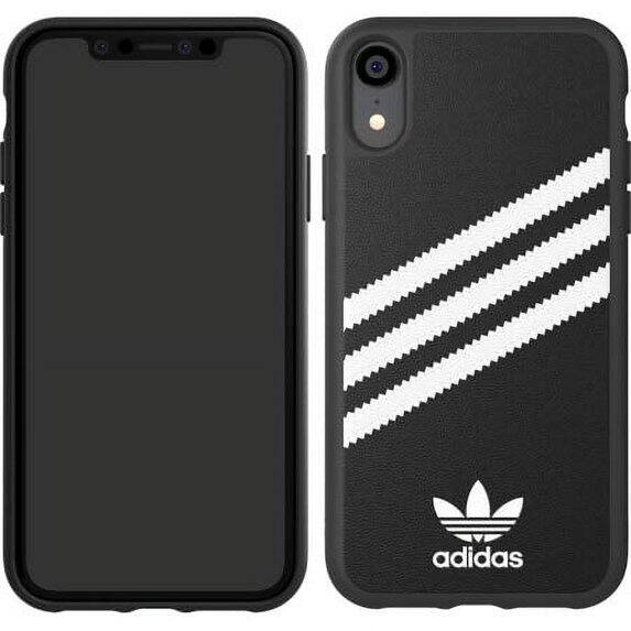 Left. adidas - Adidas Samba Case for iPhone XR - Black/White.
