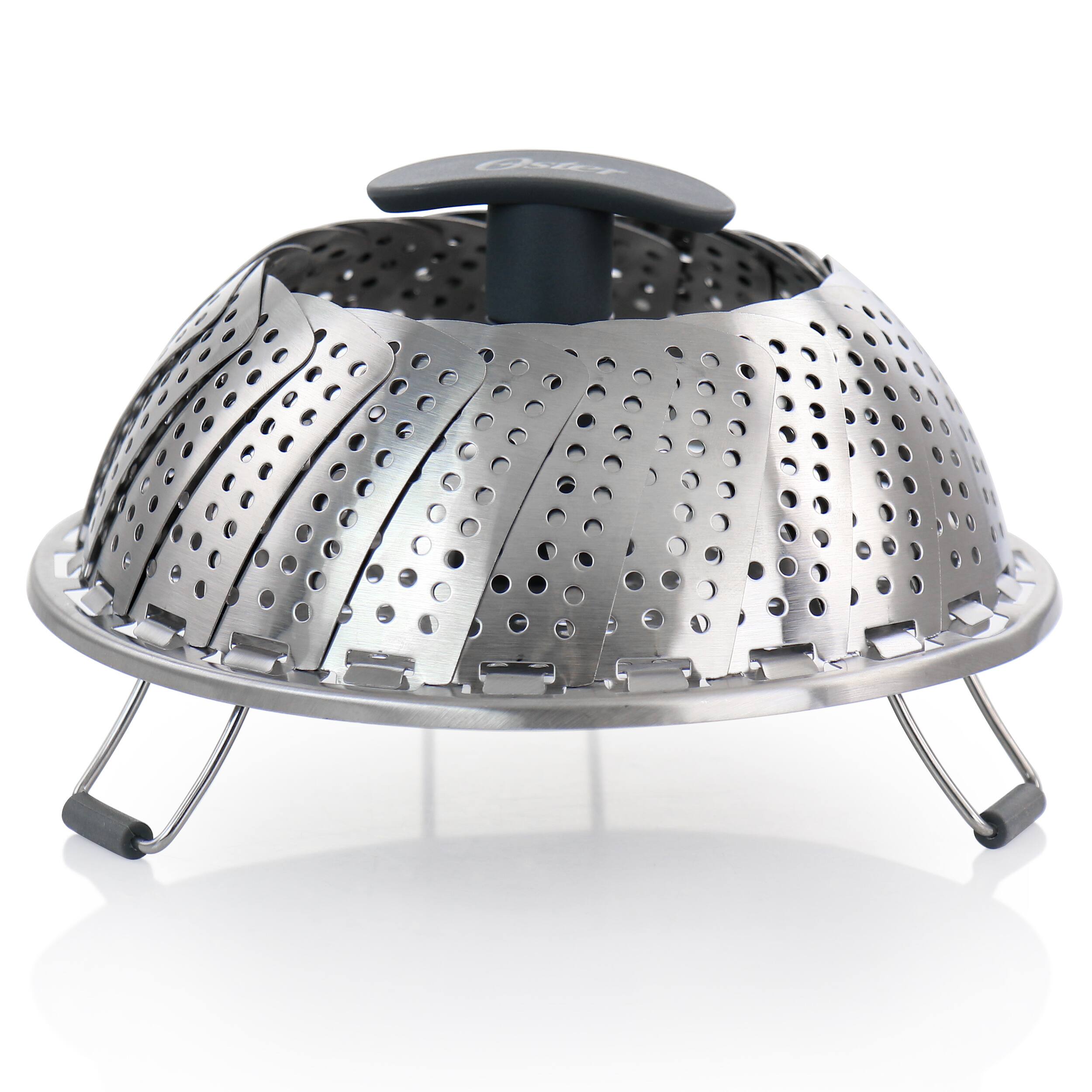 Alt View 5. Oster - Oster Bluemarine Expandable Stainless Steel Steamer Basket - Silver.