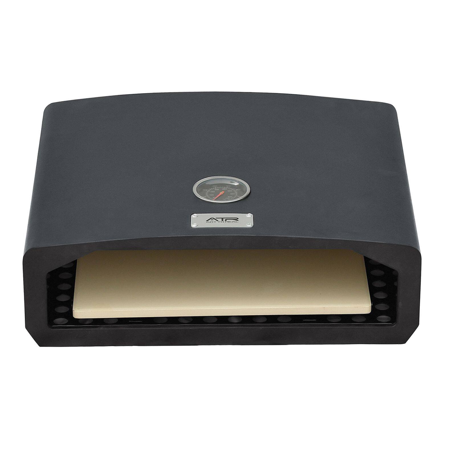 Alt View 4. Forest'nSky - Portable Stovetop Pizza Oven Kit with 12" Stone & Peel, Compatible Gas/Electric Ranges, Camping & Home Use, Black - Black.