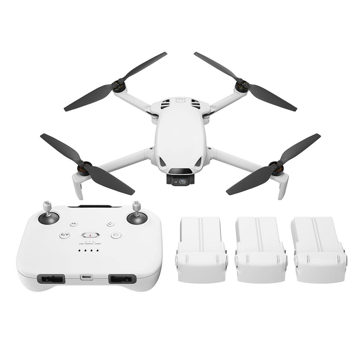 Alt View 6. SKYROVER - Skyrover S1 4K Drone Fly More Combo w/Controller, White, w/64GB Card, Light.