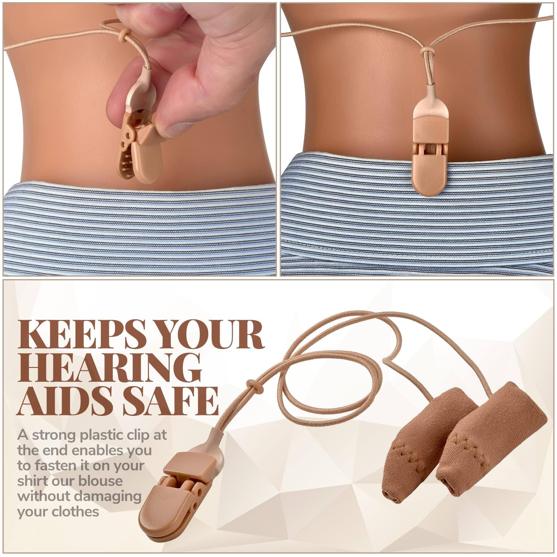 KEEPS YOUR HEARING AIDS SAFE

A strong plastic clip at the end enables you to fasten it on your shirt or blouse without damaging your clothes.