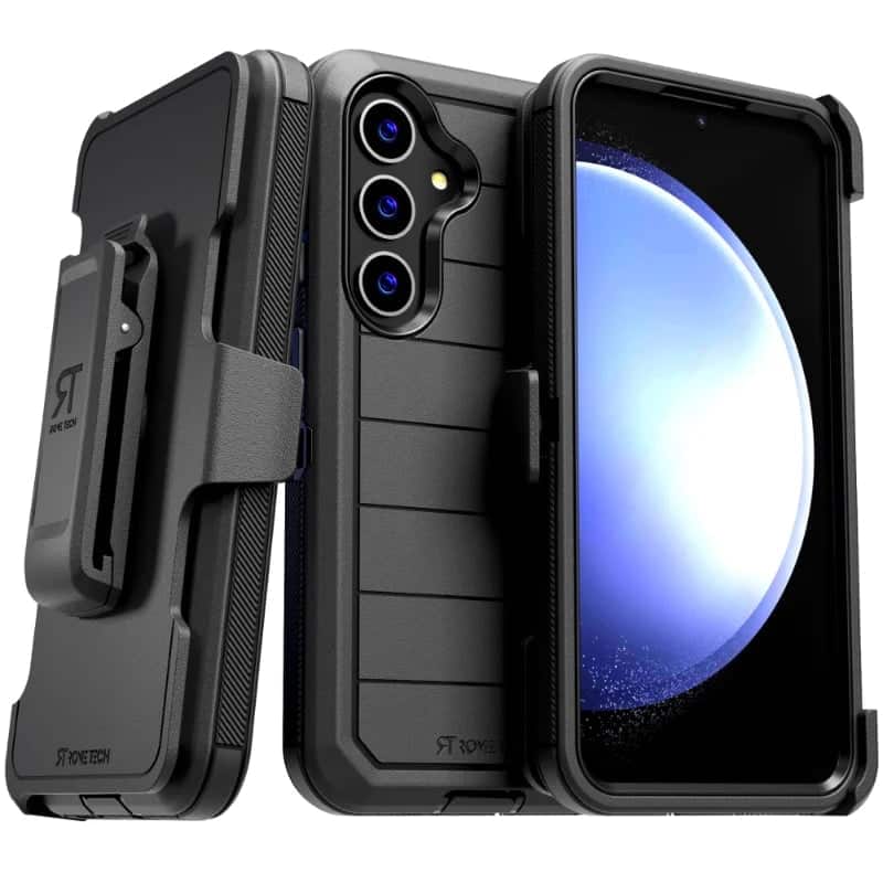 RomeTech - Defender Case for Samsung Galaxy S24 - Black